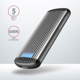 AXAGON SuperSpeed USB Micro-B - M.2 SATA SSD Ribbed Box | EEM2-SA