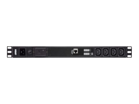 Aten PE1218SG-AT-G Basic Metered 1U PDU z ochroną przeciwprzepięciową (16A, 18 gniazd IEC 320 C13) | Aten