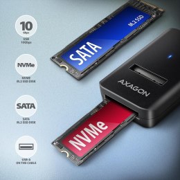 AXAGON USB-A 10Gbps - M.2 NVMe and SATA SSD Adapter | ADM2-AM