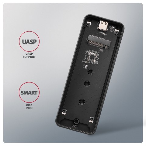 AXAGON USB-C 20Gbps - M.2 NVMe SSD ARMORED Box | EEM2-20G