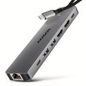AXAGON USB-C 5Gbps DUAL 4K DISPLAY 7in1 Hub | HMC-7HX2