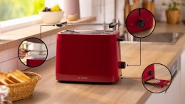 Bosch Compact Toaster | TAT3M124 MyMoment | Number of slots 2 | Housing material Plastic | Red