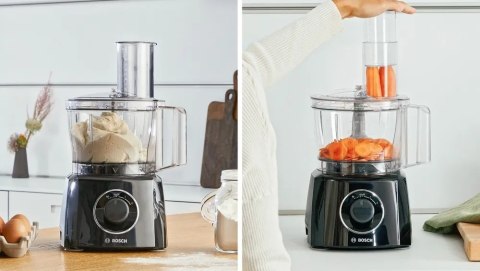 Bosch | Food Processor MultiTalent 3 Plus | MCM3PM386 | 900 W | Number of speeds 2 | Bowl capacity 2.3 L | Black/Stainless steel