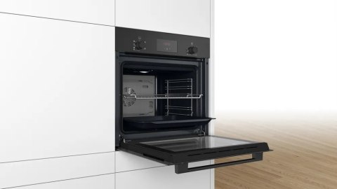 Bosch Oven | HBF133BA1 | 66 L | Electric | EcoClean | Knobs | Height 59.5 cm | Width 59.4 cm | Black