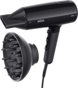 Braun Hair dryer | BRHD225E | 2200 W | Number of temperature settings 3 | Ionic function | Diffuser nozzle | Black