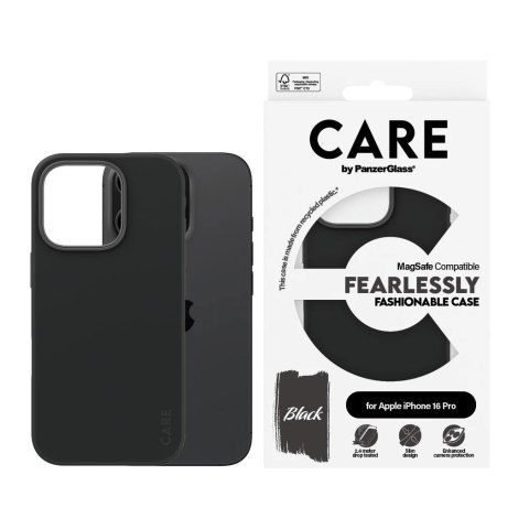CARE by PanzerGlass Case Fashion Black MagSafe iPhone16 PRO | CARE