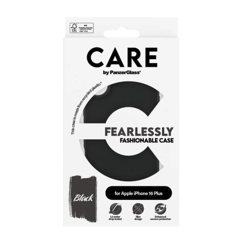 CARE by PanzerGlass Case Fashion Black iPhone 16 Plus | CARE