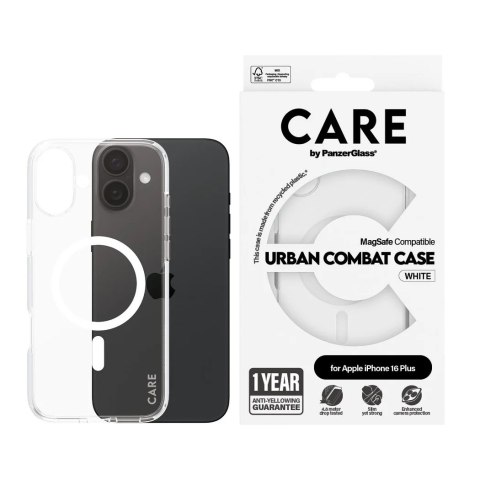 CARE by PanzerGlass Case Flagship White MagSafe iPhone 16 Plus | CARE