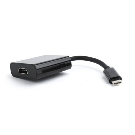 Cablexpert | A-CM-HDMIF-01 | Adapter wideo | 19-pinowe HDMI typu A | żeńskie | 24-pinowe USB-C | męskie | czarne | 0,15 m