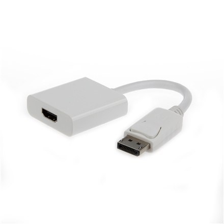 Cablexpert | A-DPM-HDMIF-002-W | Adapter wideo | 19-pinowe HDMI typu A | żeńskie | 20-pinowe DisplayPort | męskie | białe