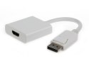 Cablexpert | A-DPM-HDMIF-002-W | Adapter wideo | 19-pinowe HDMI typu A | żeńskie | 20-pinowe DisplayPort | męskie | białe
