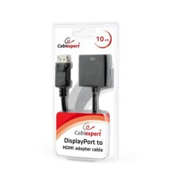 Cablexpert | Adapter wideo | 19-pinowe HDMI typu A | żeńskie | 20-pinowe DisplayPort | męskie | czarne | 0,1 m