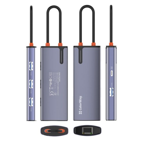 ColorWay 6-in-1 Docking Station | CW-HUB03 | 100 W