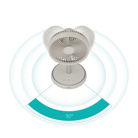 Duux Fan | Rize Flex | Stand Fan | Greige | Diameter 21 cm | Number of speeds 4 | Oscillation | 10 W | No