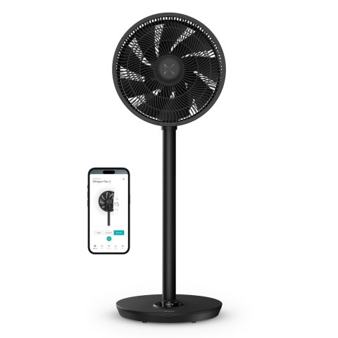 Duux Fan | Whisper Flex 2 | Stand Fan | Black | Diameter 34 cm | Number of speeds 30 | Oscillation | 2-21.5 W | Yes