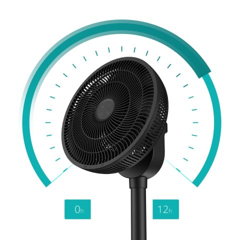 Duux Fan | Whisper Flex 2 | Stand Fan | Black | Diameter 34 cm | Number of speeds 30 | Oscillation | 2-21.5 W | Yes