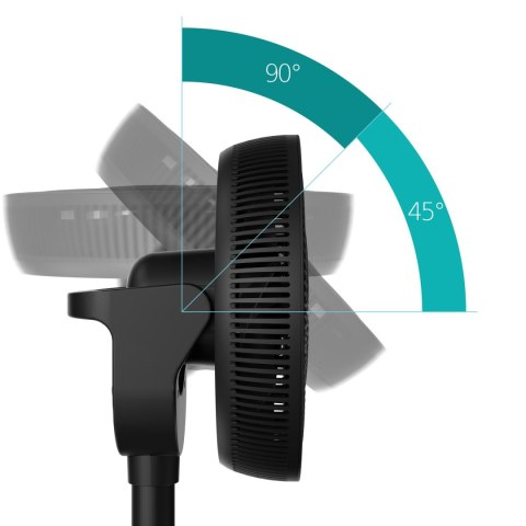 Duux Fan | Whisper Flex 2 | Stand Fan | Black | Diameter 34 cm | Number of speeds 30 | Oscillation | 2-21.5 W | Yes