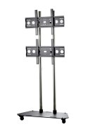 EDBAK Flat Screen Trolley for Two 42-65" Screen, vertical position, Black