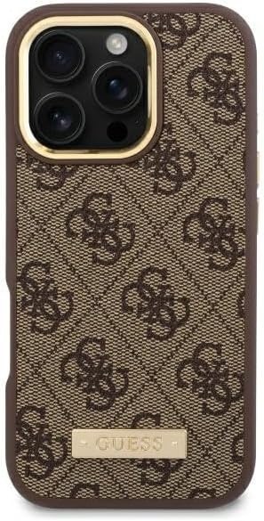 GUESS | GUHMP16LU4GPRW | Case | iPhone 16 Pro | Apple | Thermoplastic/Polyurethane | Brown