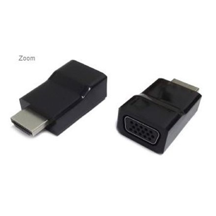 Gembird | A-HDMI-VGA-001 | Adapter wideo | 19-pinowe HDMI typu A | Męskie | 15-pinowe HD D-Sub (HD-15) | Żeńskie