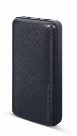 Gembird | PB20-02 | Power Bank | 20000 mAh | 2 x USB-AF | Czarny