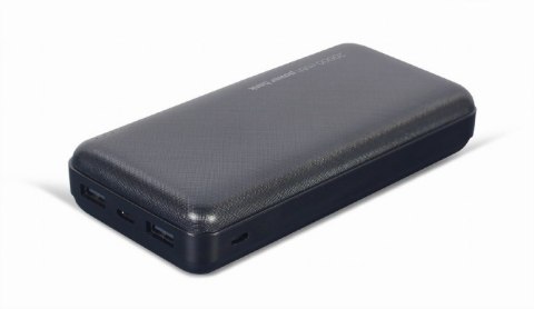 Gembird | PB20-02 | Power Bank | 20000 mAh | 2 x USB-AF | Czarny
