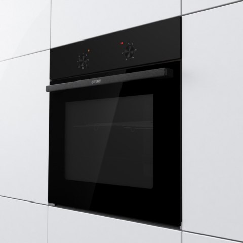 Gorenje Oven | BO6615E01B | 60 L | Electric | EnamelClean | Push pull buttons | Height 59.5 cm | Width 59.5 cm | Stainless steel