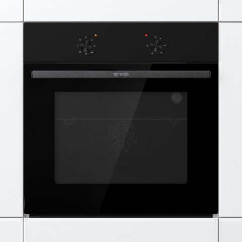Gorenje Oven | BO6615E01B | 60 L | Electric | EnamelClean | Push pull buttons | Height 59.5 cm | Width 59.5 cm | Stainless steel