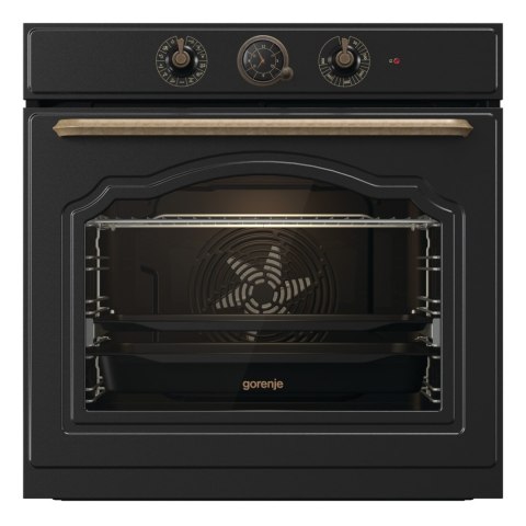 Gorenje Oven | BOS67372CLB | 77 L | Electric | AquaClean | Mechanical control | Steam function | Height 59.5 cm | Width 59.5 cm
