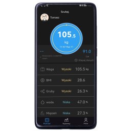 Inteligentna waga łazienkowa Adler | AD 8187 | Maksymalna waga (udźwig) 180 kg | Dokładność 100 g | Pomiar wskaźnika masy ciała