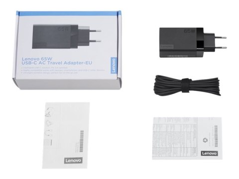 Lenovo | Adapter podróżny | USB-C AC EU | 65 W | V | Ładowarka