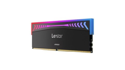 Lexar 2x16GB ARES DDR5 8000 Memory with heatsink and RGB lighting, Black