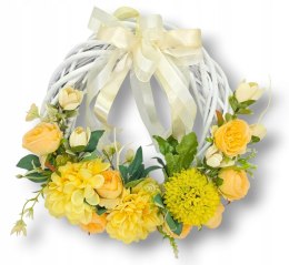 WIKLINOWY WIANEK KWIATOWY STROIK NA DRZWI WIOSENNY LETNI