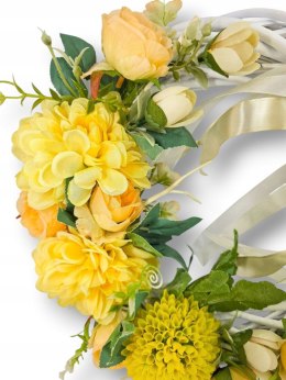 WIKLINOWY WIANEK KWIATOWY STROIK NA DRZWI WIOSENNY LETNI