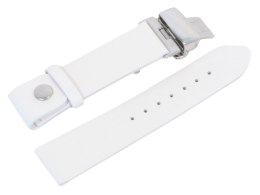 Pasek skórzany Zeppelin biały, 18 mm