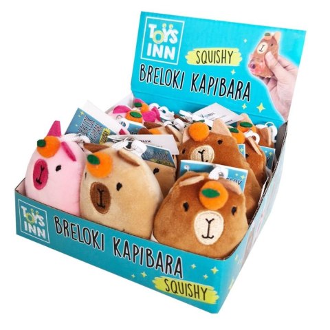 Toys Inn: Brelok Kapibara Squishy Mix 12 szt - Display