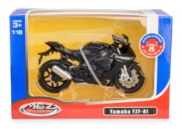 MSZ - Yamaha YZF-R1 Czarny, skala 1:18