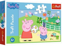 Puzzle 60el. Świnka Peppa: Zabawy w gronie przyjaciół | Trefl
