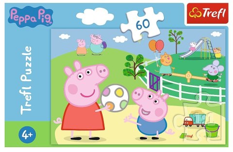Puzzle 60el. Świnka Peppa: Zabawy w gronie przyjaciół | Trefl