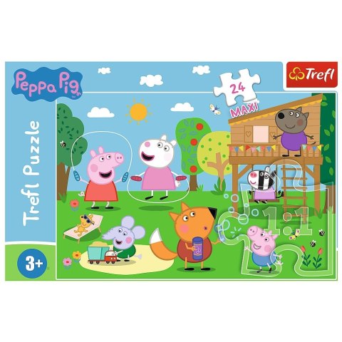 Trefl: Puzzle maxi 24el. - Świnka Peppa: Zabawy na polanie