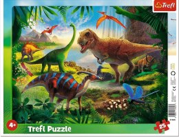 Trefl: Puzzle ramkowe 25el. - Dinozaury