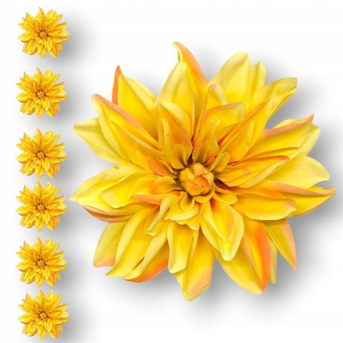 6x DALIA GŁÓWKA WYROBOWA DALIE SZTUCZNE KWIATY GŁÓWKI STROIK WIANEK