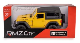 RMZ City - Jeep Wrangler Rubicon 2021 Soft Top Żółty, skalai 1:35
