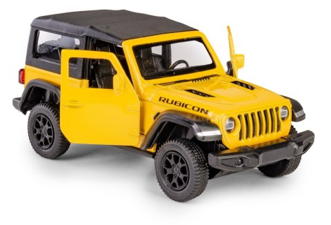 RMZ City - Jeep Wrangler Rubicon 2021 Soft Top Żółty, skalai 1:35