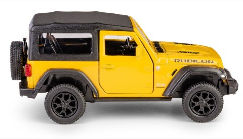RMZ City - Jeep Wrangler Rubicon 2021 Soft Top Żółty, skalai 1:35