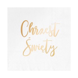 Serwetki Chrzest Święty, białe 33x33cm, 10 szt.