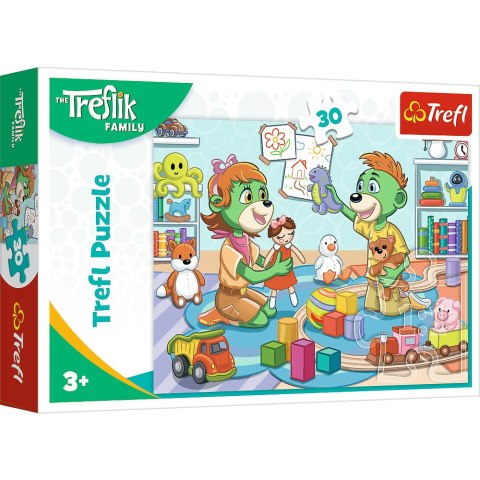 Trefl: Puzzle 30el. - Radosna Rodzina Treflików
