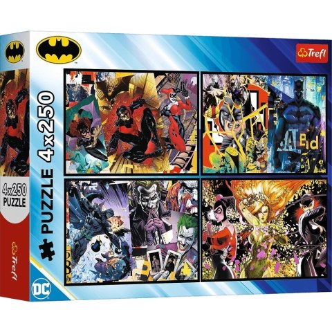 Trefl: Puzzle 4x250el. - Batman w akcji