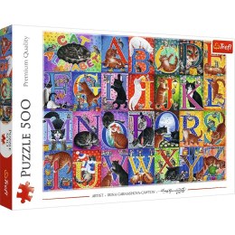 Trefl: Puzzle 500el. - Koci Alfabet