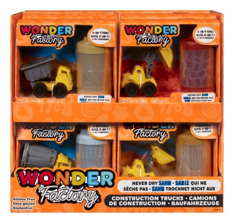 Wonder Factory: Never Dry Sand Construction Trucks Asst in PDQ